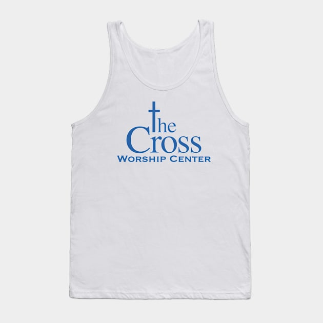 TCWC classic logo in Blue letters Tank Top by thecrossworshipcenter